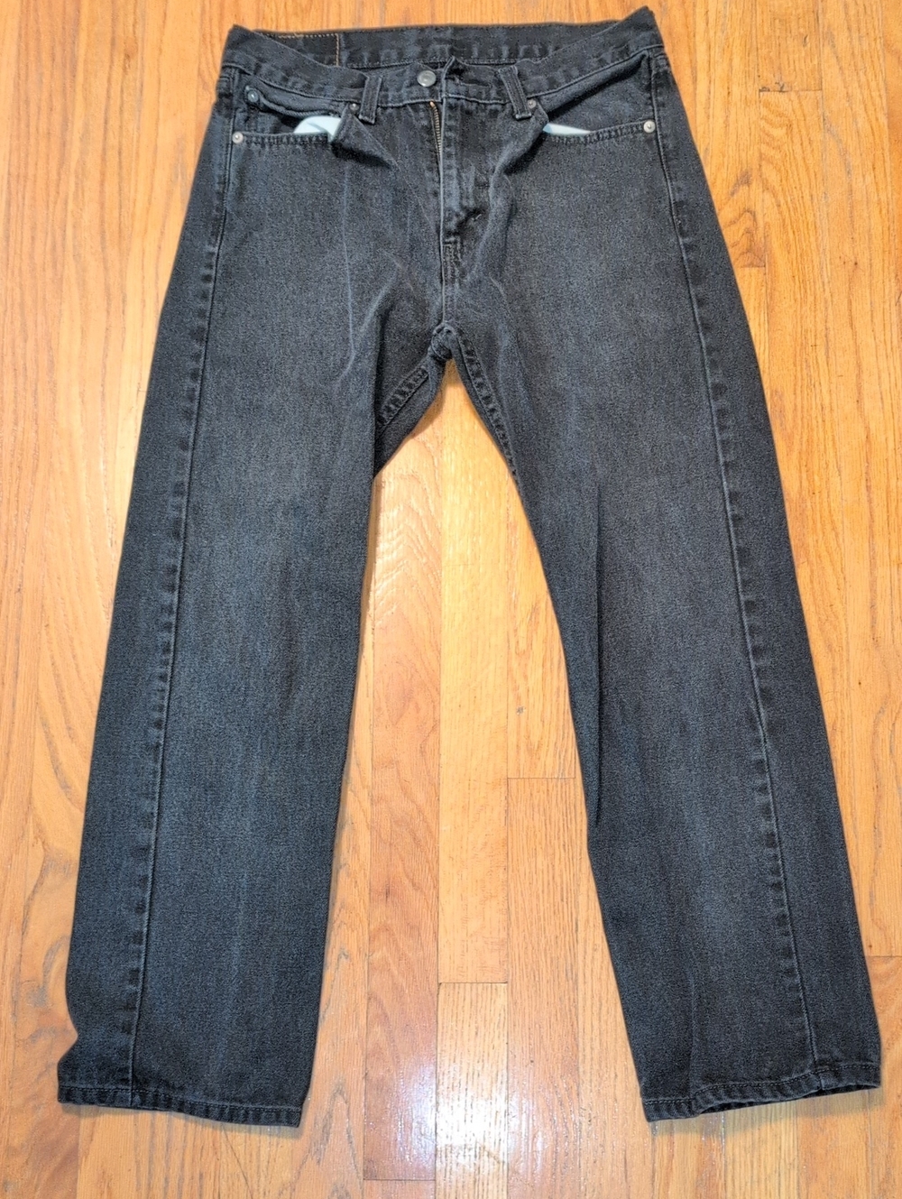 Levi's Men's Relaxed Straight Jeans in Washed Black